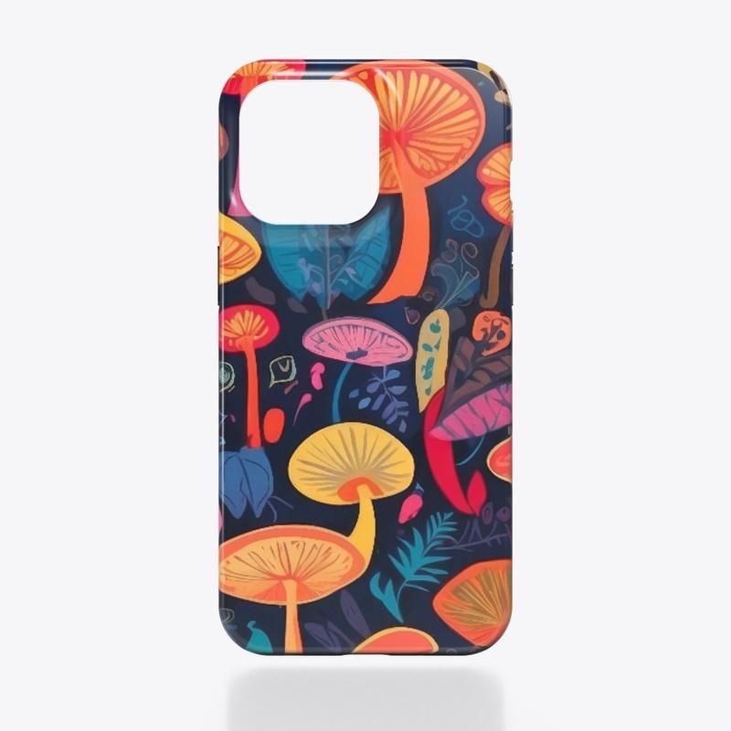 Colourful mushrooms graphic design