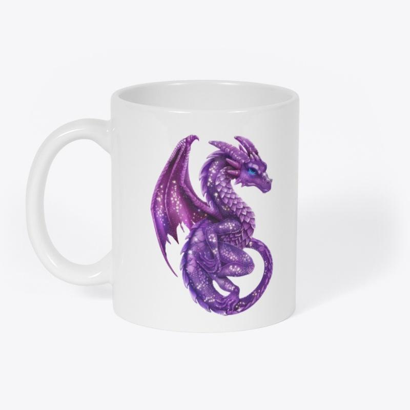 Purple sparkly dragon graphic