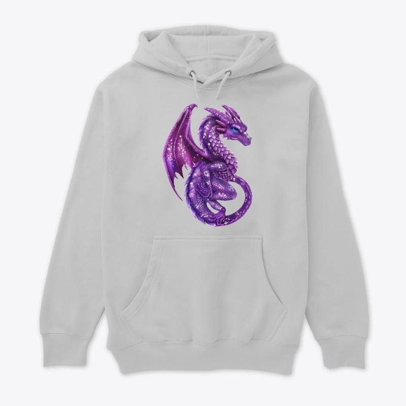 Purple sparkly dragon graphic