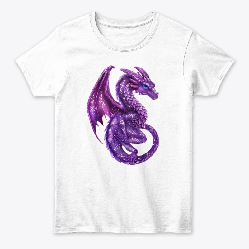 Purple sparkly dragon graphic