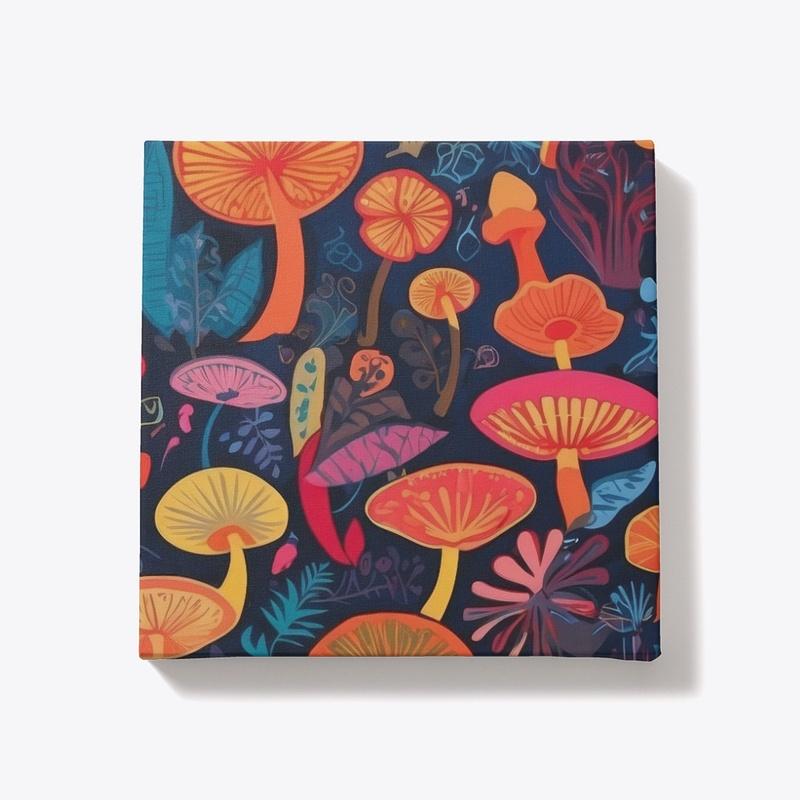 Colourful mushrooms graphic design