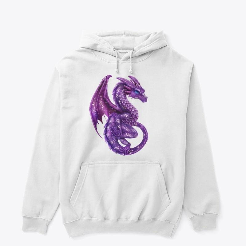 Purple sparkly dragon graphic