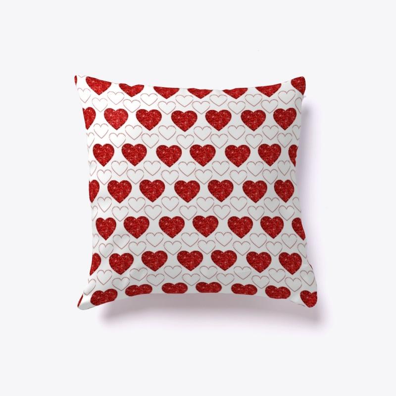 Red & white Heart Pattern