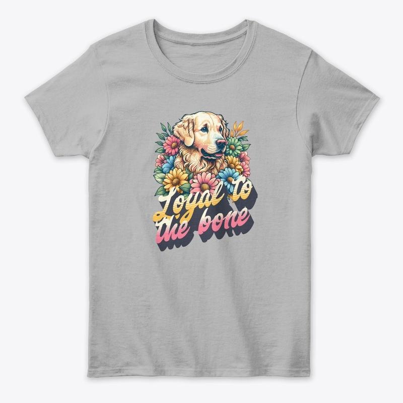 Loyal to the bone -floral dog design