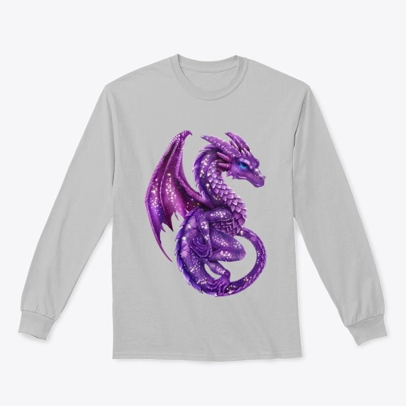 Purple sparkly dragon graphic