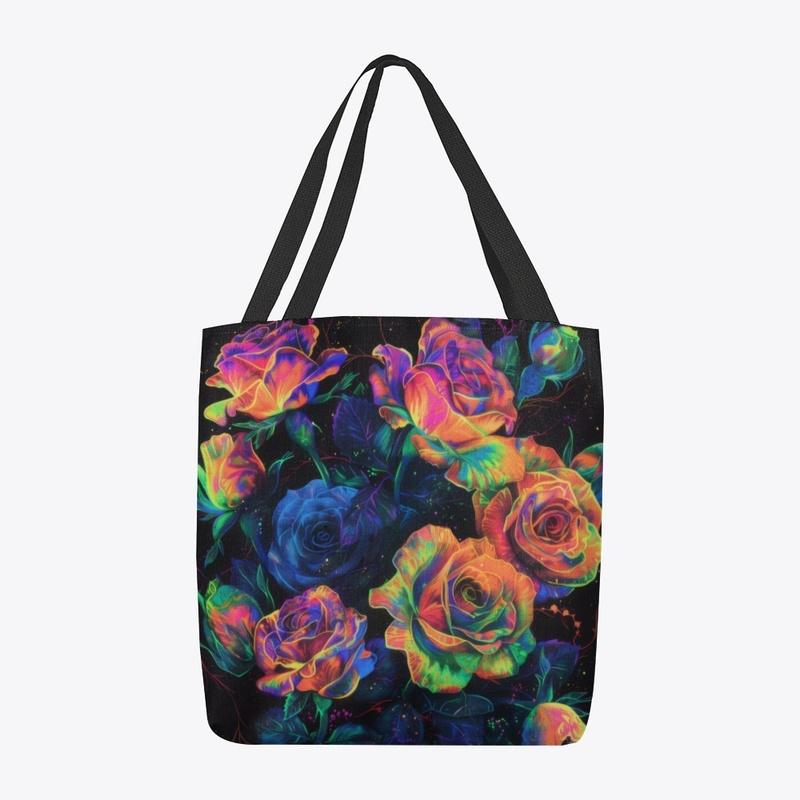 Colourful abstract roses design 