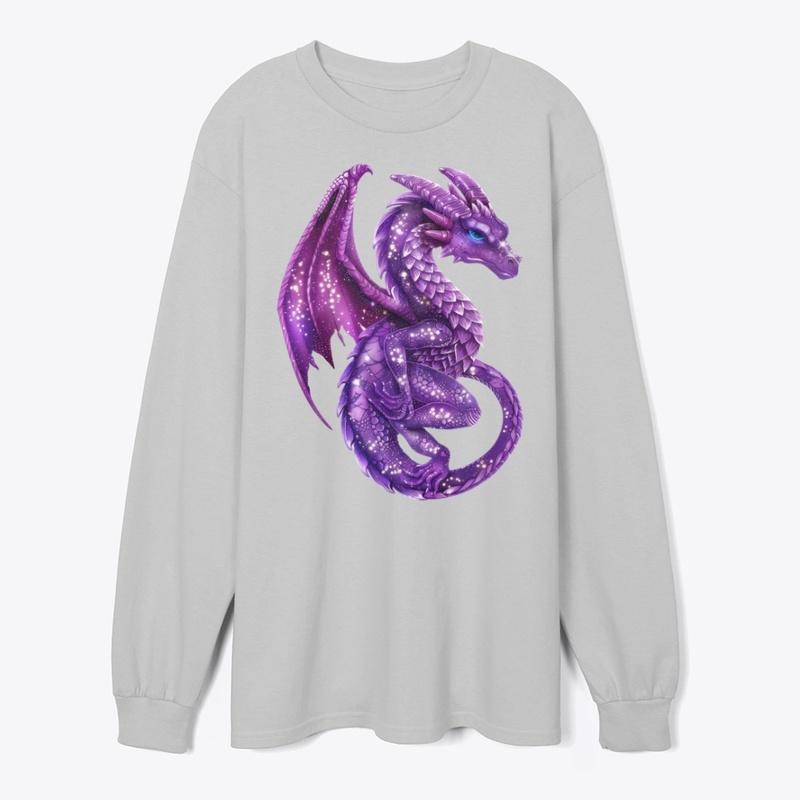 Purple sparkly dragon graphic