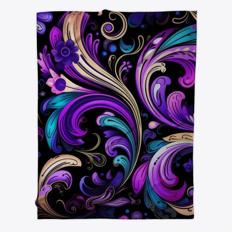 Purple Paisley Print